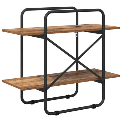 Libreria 2 livelli 80 x 35 x 70 cm PB Legno di quercia | homemem39