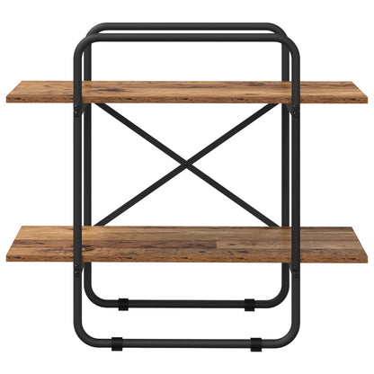 Libreria 2 livelli 80 x 35 x 70 cm PB Legno di quercia | homemem39