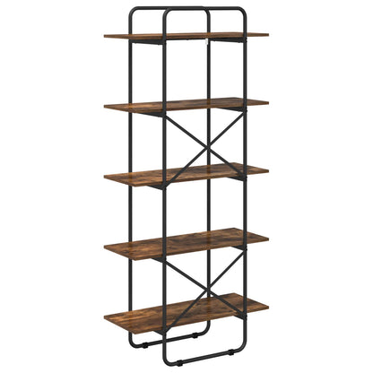 Libreria 5 livelli 60 x 35 x 175,5 cm PB Rovere Fumo | homemem39