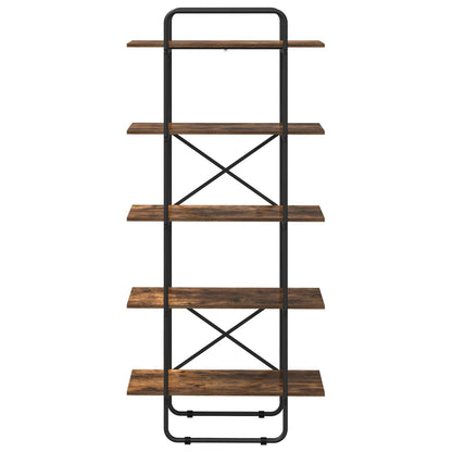 Libreria 5 livelli 60 x 35 x 175,5 cm PB Rovere Fumo | homemem39