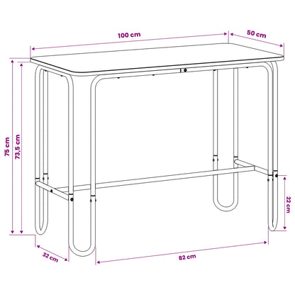 Tavolo da pranzo 100 x 50 x 75 cm Legno ingegnerizzato | homemem39