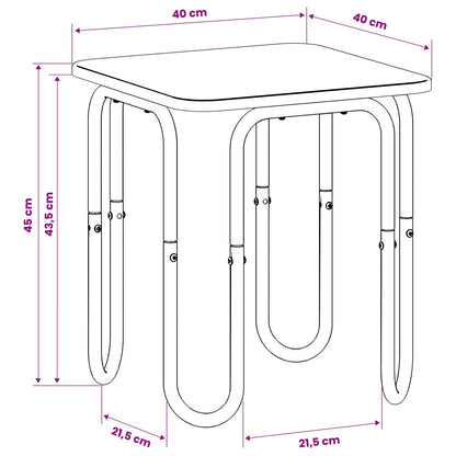 Tavolino da salotto Rovere Fumo 40 x 40 x 45 cm | homemem39