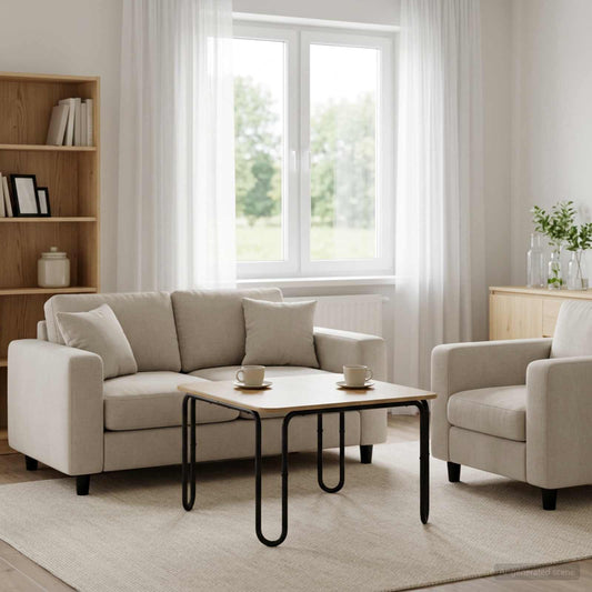 Tavolino da salotto Rovere Artigianale 79,5 x 79,5 x 45 cm | homemem39