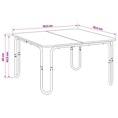 Tavolino da salotto Rovere Artigianale 79,5 x 79,5 x 45 cm | homemem39