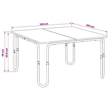 Tavolino da salotto Grigio Cemento 100 x 100 x 45 cm | homemem39