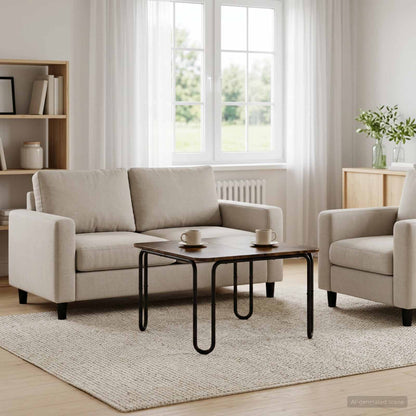 Tavolino da salotto Rovere Fumo 100 x 100 x 45 cm