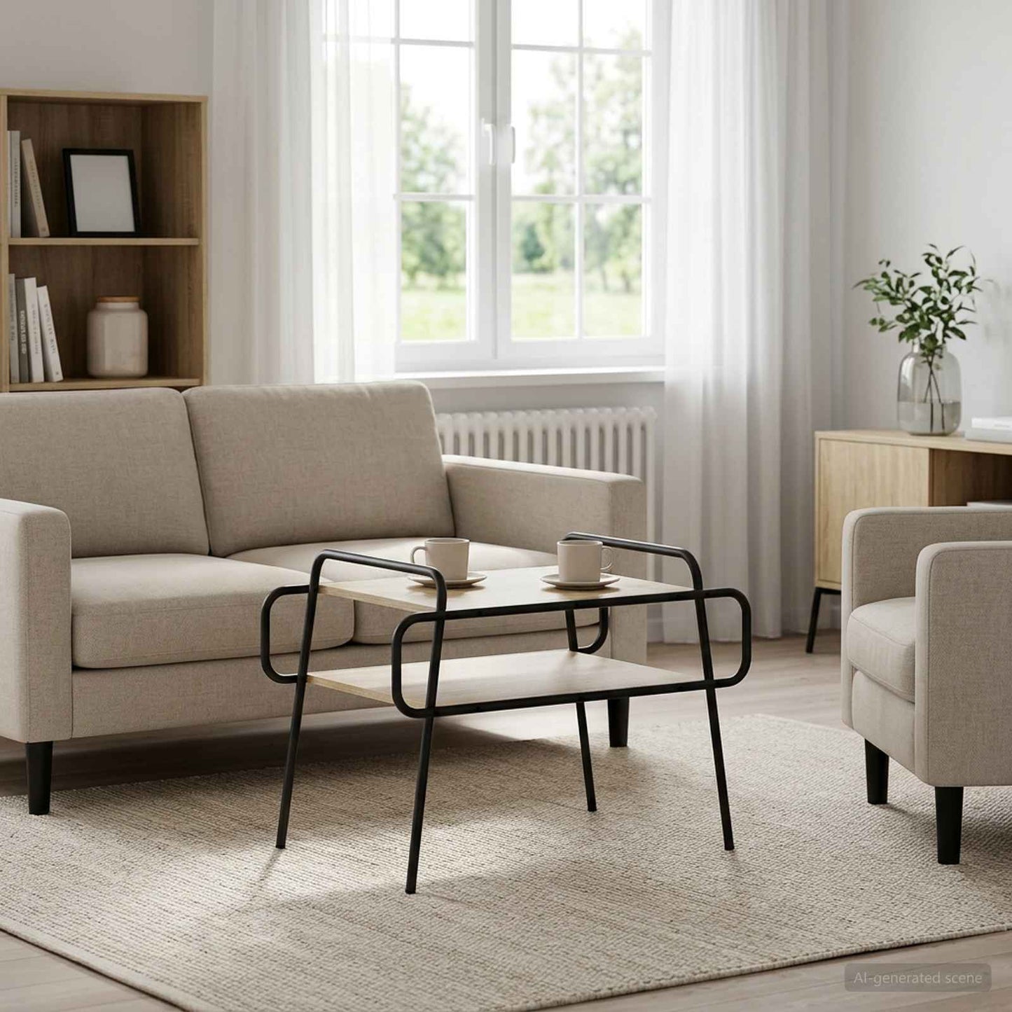 Tavolino da salotto Rovere Sonoma 70 x 50 x 51 cm | homemem39