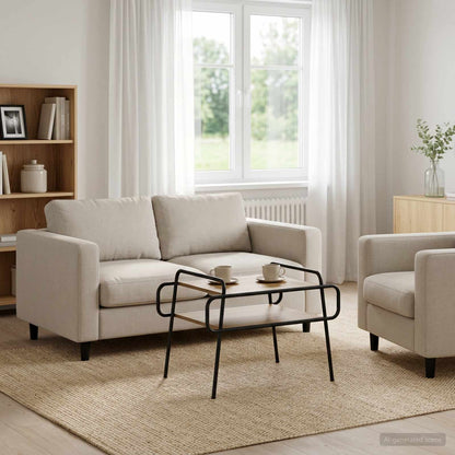 Tavolino da salotto Rovere Artigianale 70 x 50 x 51 cm | homemem39