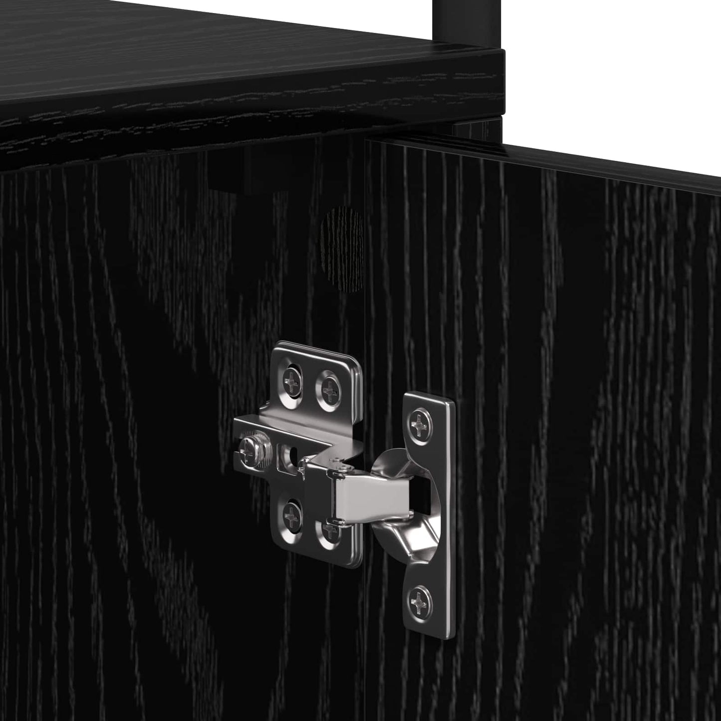 Armadio da Notte Rovere Nero Legno ingegnerizzato | homemem39