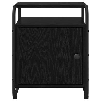Armadio da Notte Rovere Nero Legno ingegnerizzato | homemem39