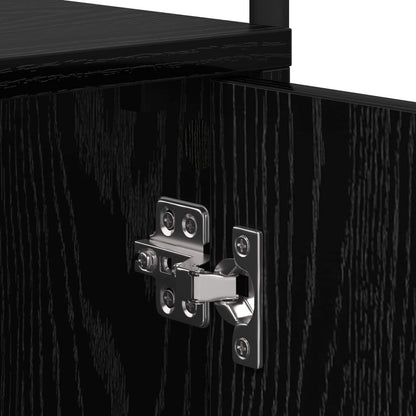 Armadio da Notte 2 pz Rovere Nero Legno ingegnerizzato | homemem39
