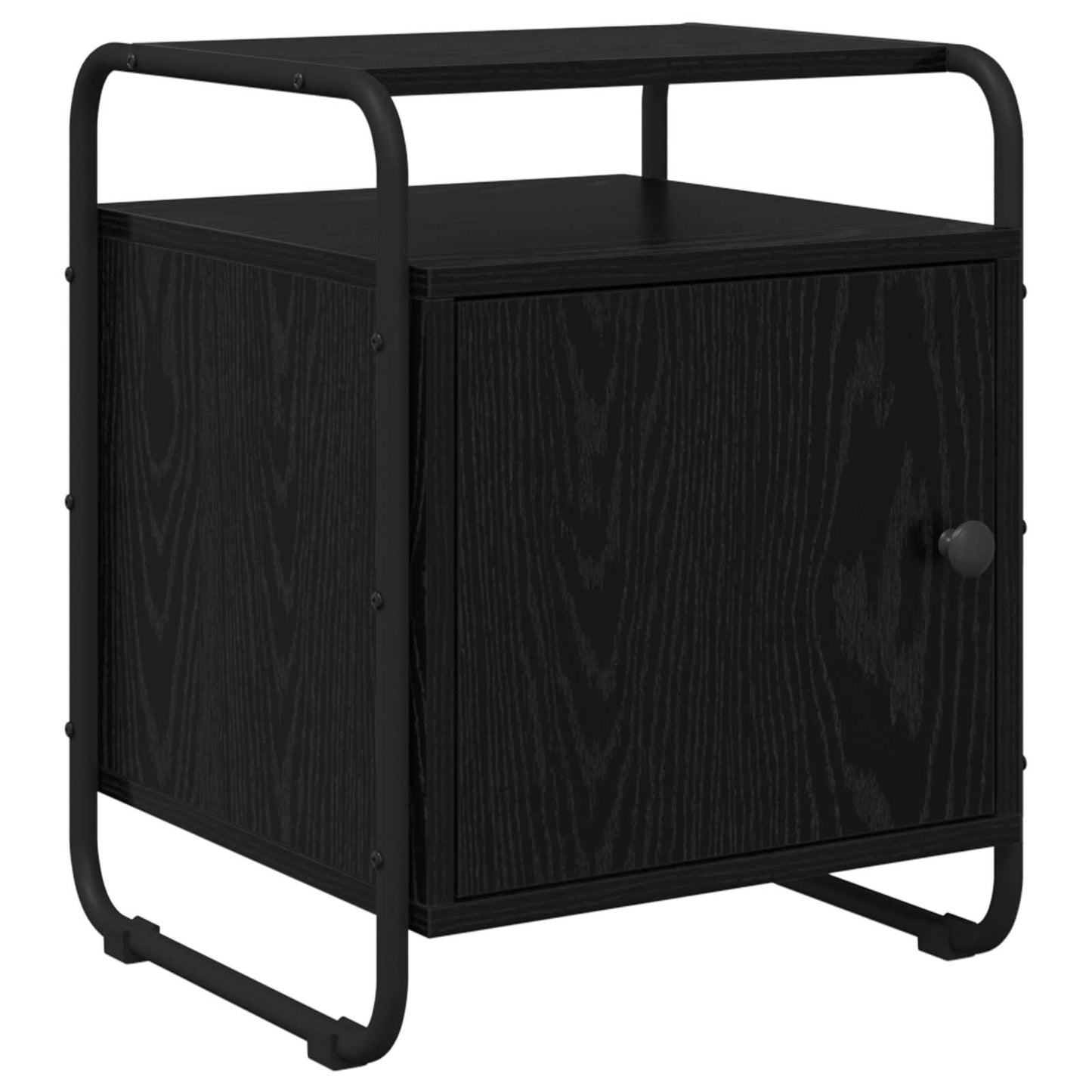 Armadio da Notte 2 pz Rovere Nero Legno ingegnerizzato | homemem39
