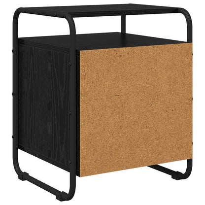 Armadio da Notte 2 pz Rovere Nero Legno ingegnerizzato | homemem39