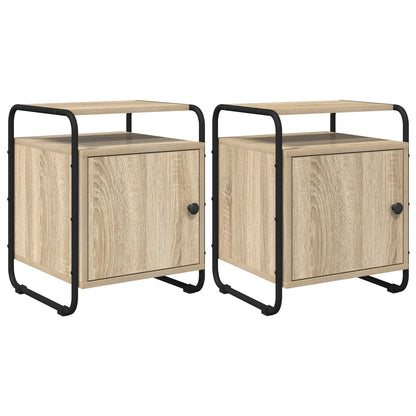 Armadio da Notte 2 pz Rovere Sonoma Legno ingegnerizzato | homemem39