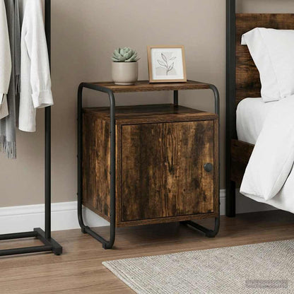 Armadio da Notte Rovere Fumo Legno ingegnerizzato