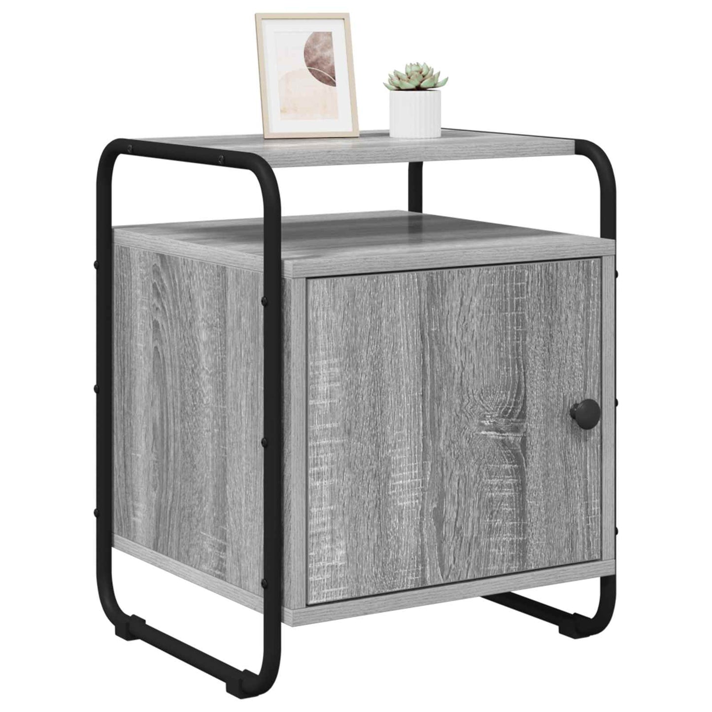 Armadio da Notte 2 pz Sonoma grigio Legno ingegnerizzato | homemem39