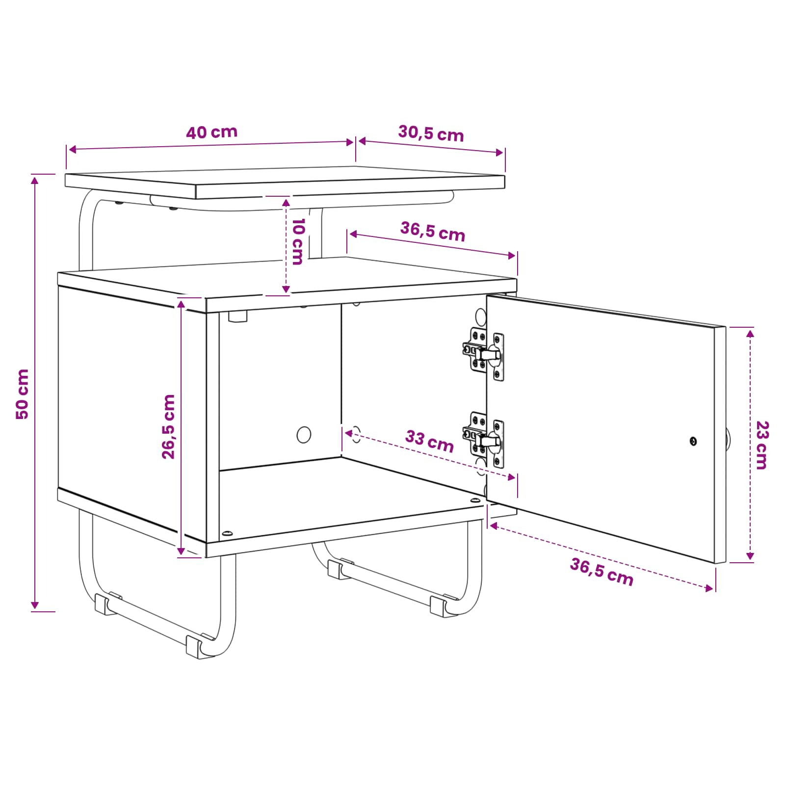 Armadio da Notte 2 pz Sonoma grigio Legno ingegnerizzato | homemem39