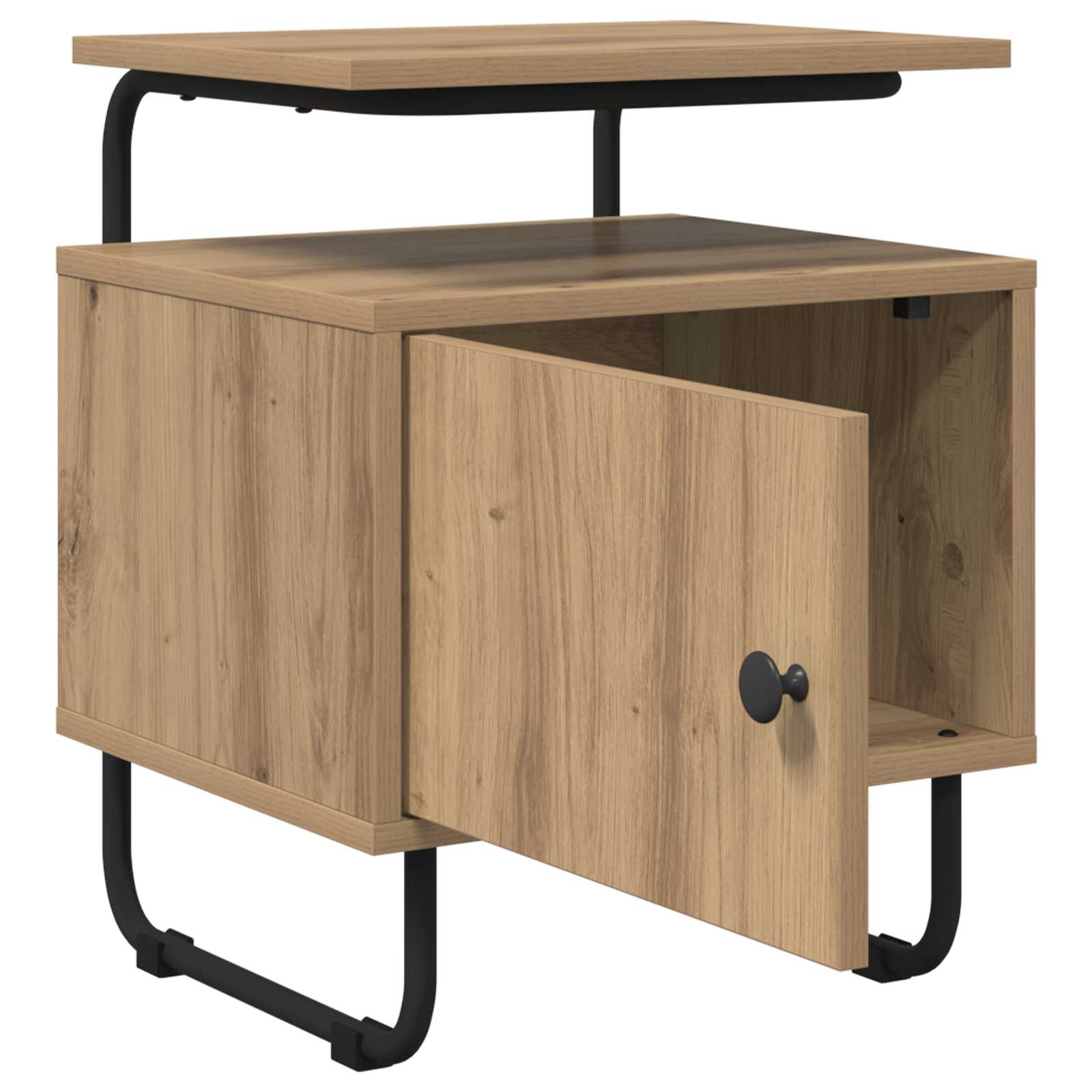 Armadio da Notte 2 pz Rovere Artigianale Legno ingegnerizzato | homemem39