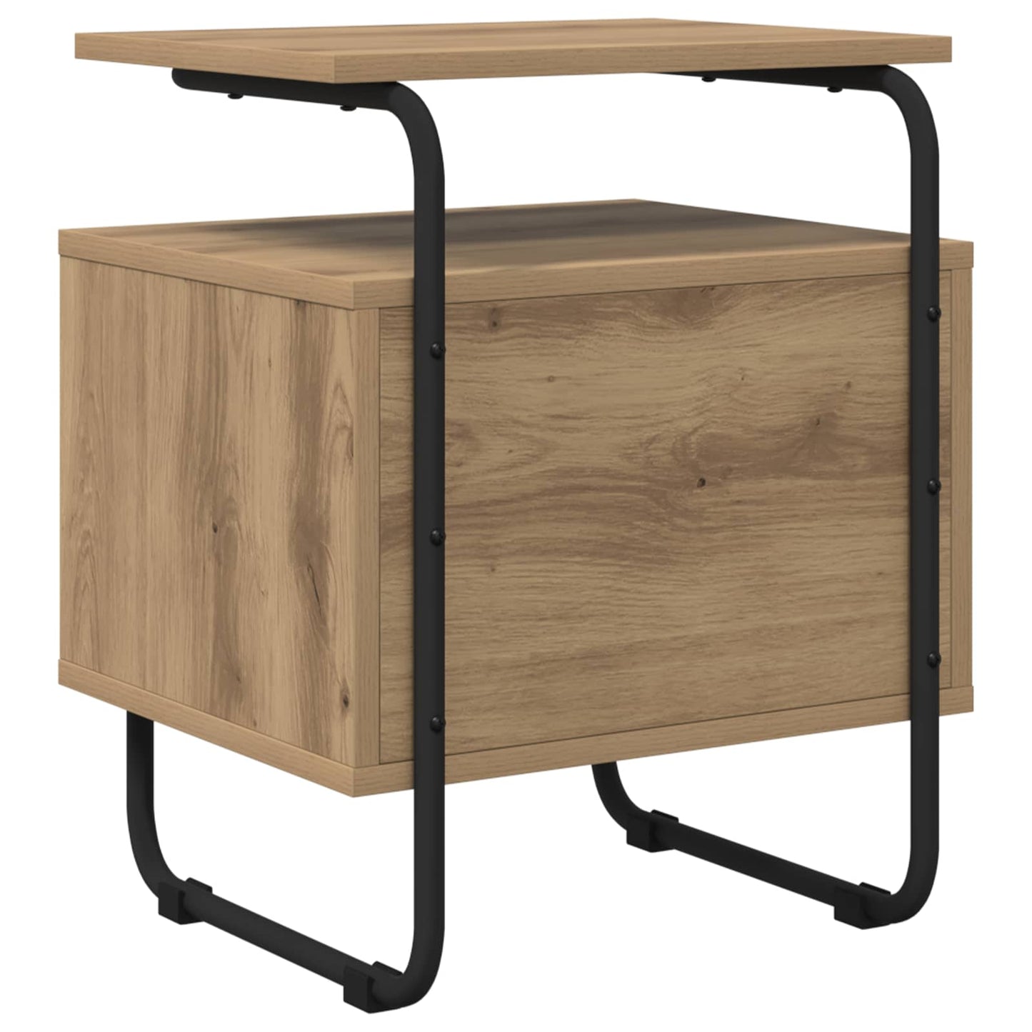 Armadio da Notte 2 pz Rovere Artigianale Legno ingegnerizzato | homemem39