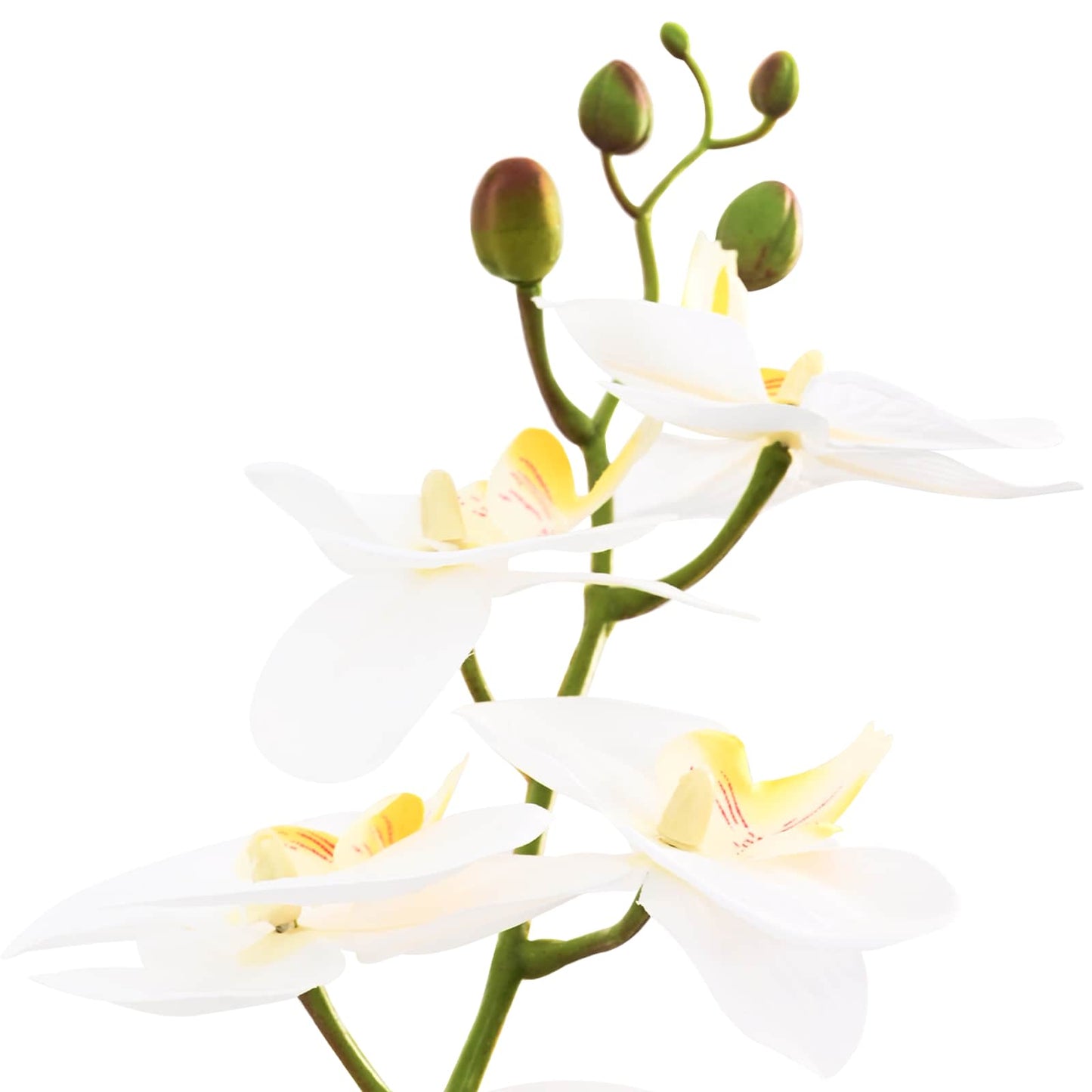 Pianta di Orchidea Artificiale con Vaso Bianco 45 x 15 x 65 cm