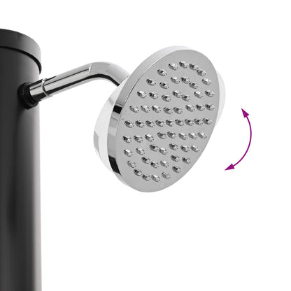 Doccia solare con testa doccia e rubinetto 20 l Nero | homemem39