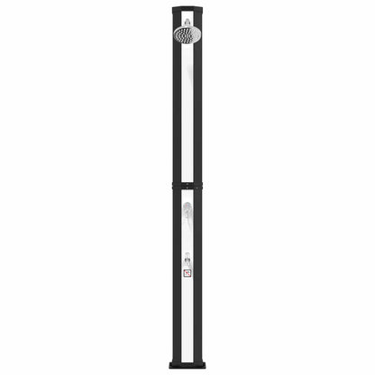 Doccia solare con testa doccia e rubinetto 40 l Nero e Argento | homemem39