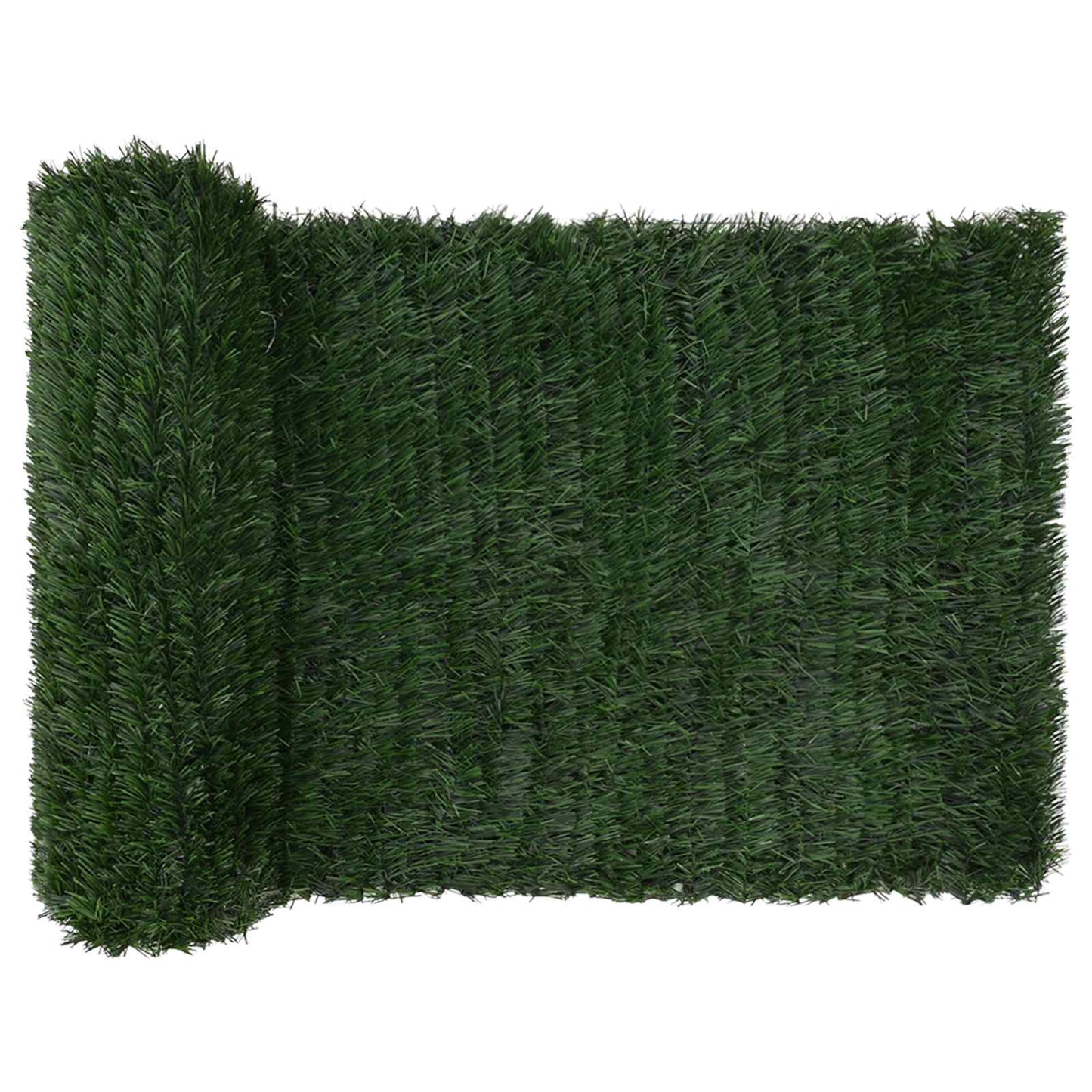 Recinzione Artificiale Verde Scuro 1 x 4 m PVC e Acciaio