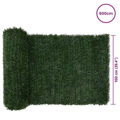 Recinzione Artificiale Verde Scuro 1 x 6 m PVC e Acciaio | homemem39