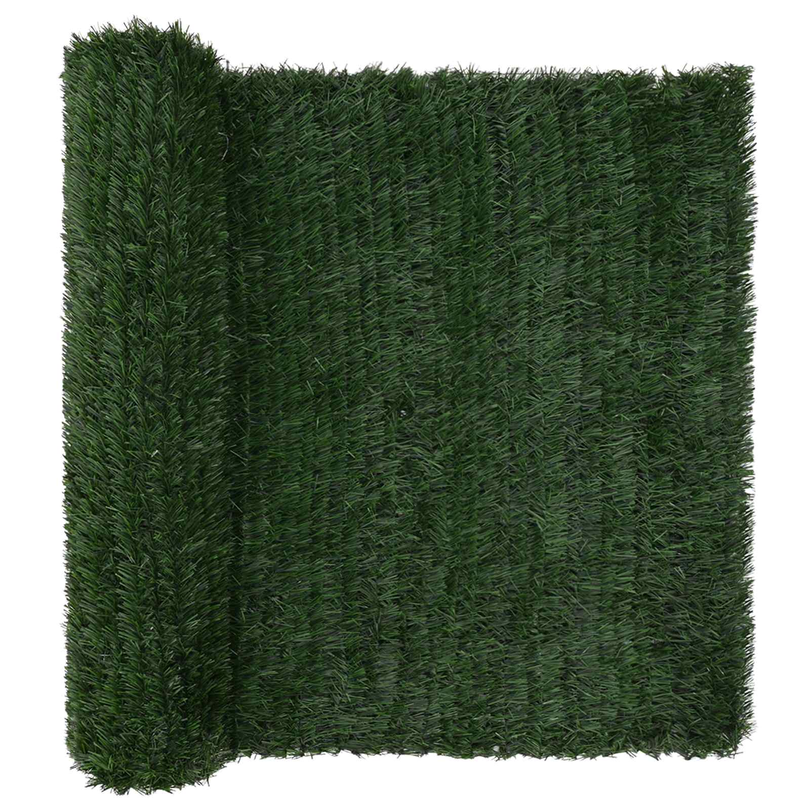 Recinzione Artificiale Verde Scuro 1,5 x 5 m PVC e Acciaio | homemem39