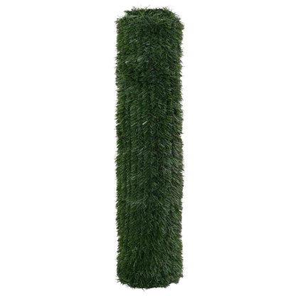 Recinzione Artificiale Verde Scuro 1,5 x 5 m PVC e Acciaio | homemem39