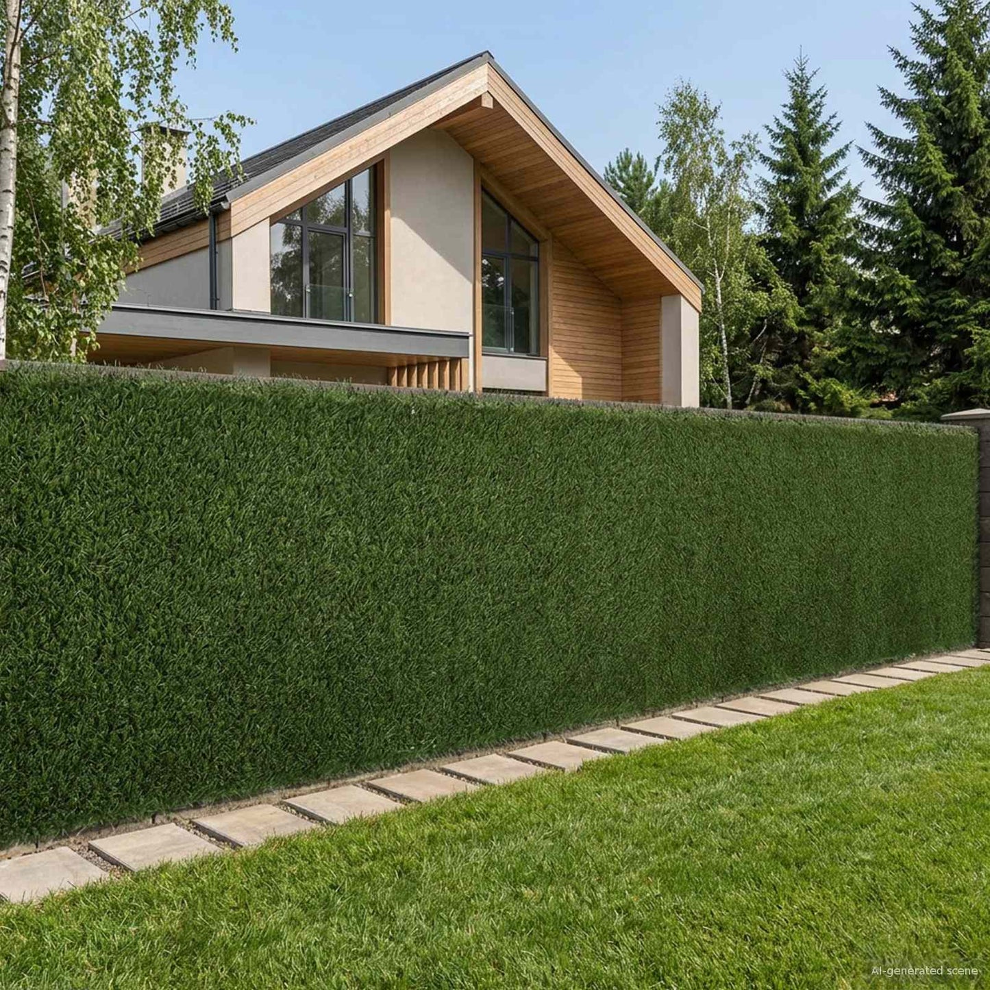 Recinzione Artificiale Verde chiaro 1,5 x 4 m PVC e Acciaio | homemem39
