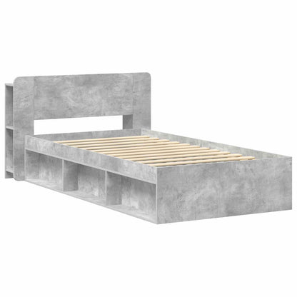 Telaio del letto con storage Grigio Cemento 80 x 200 cm | homemem39