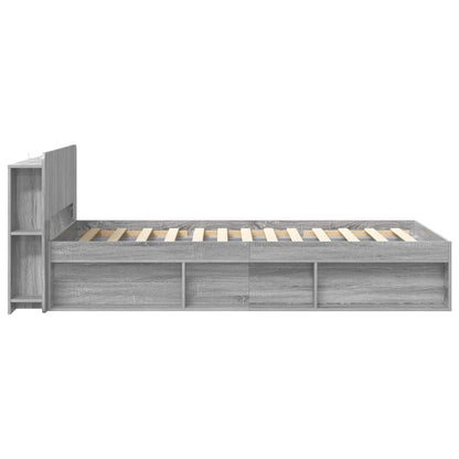 Telaio del letto con storage Sonoma grigio 80 x 200 cm | homemem39