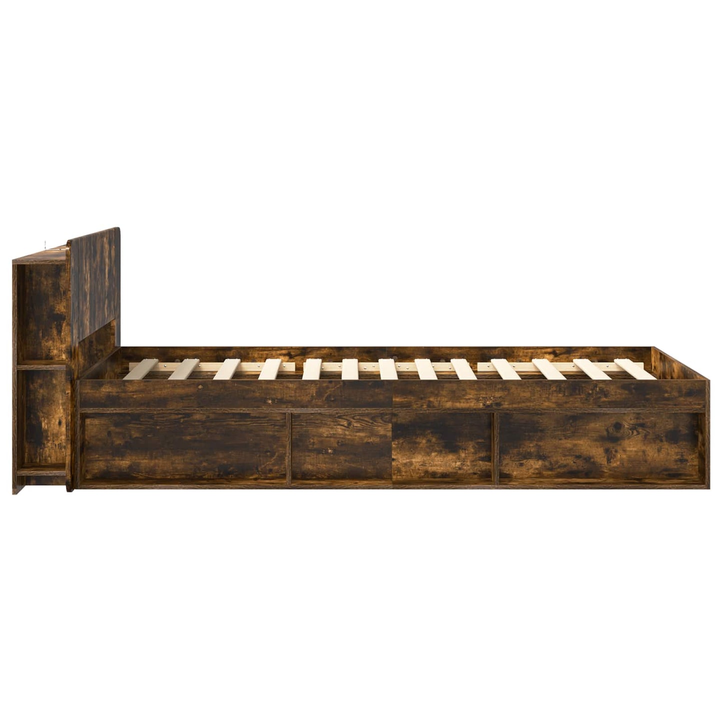 Telaio del letto con storage Rovere Fumo 80 x 200 cm | homemem39