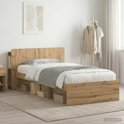 Telaio del letto con storage Rovere Artigianale 90 x 190 cm | homemem39