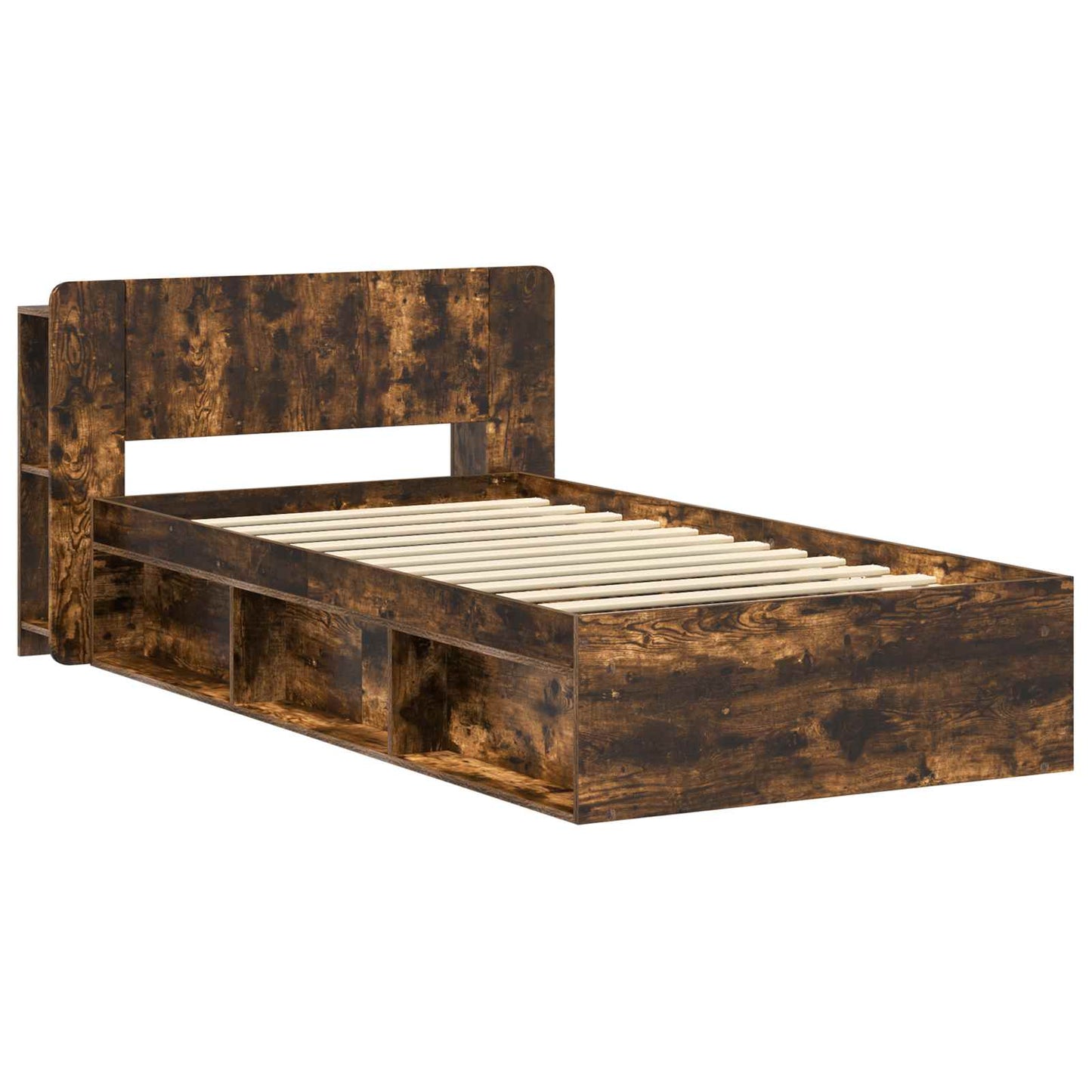 Telaio del letto con storage Rovere Fumo 90 x 190 cm | homemem39