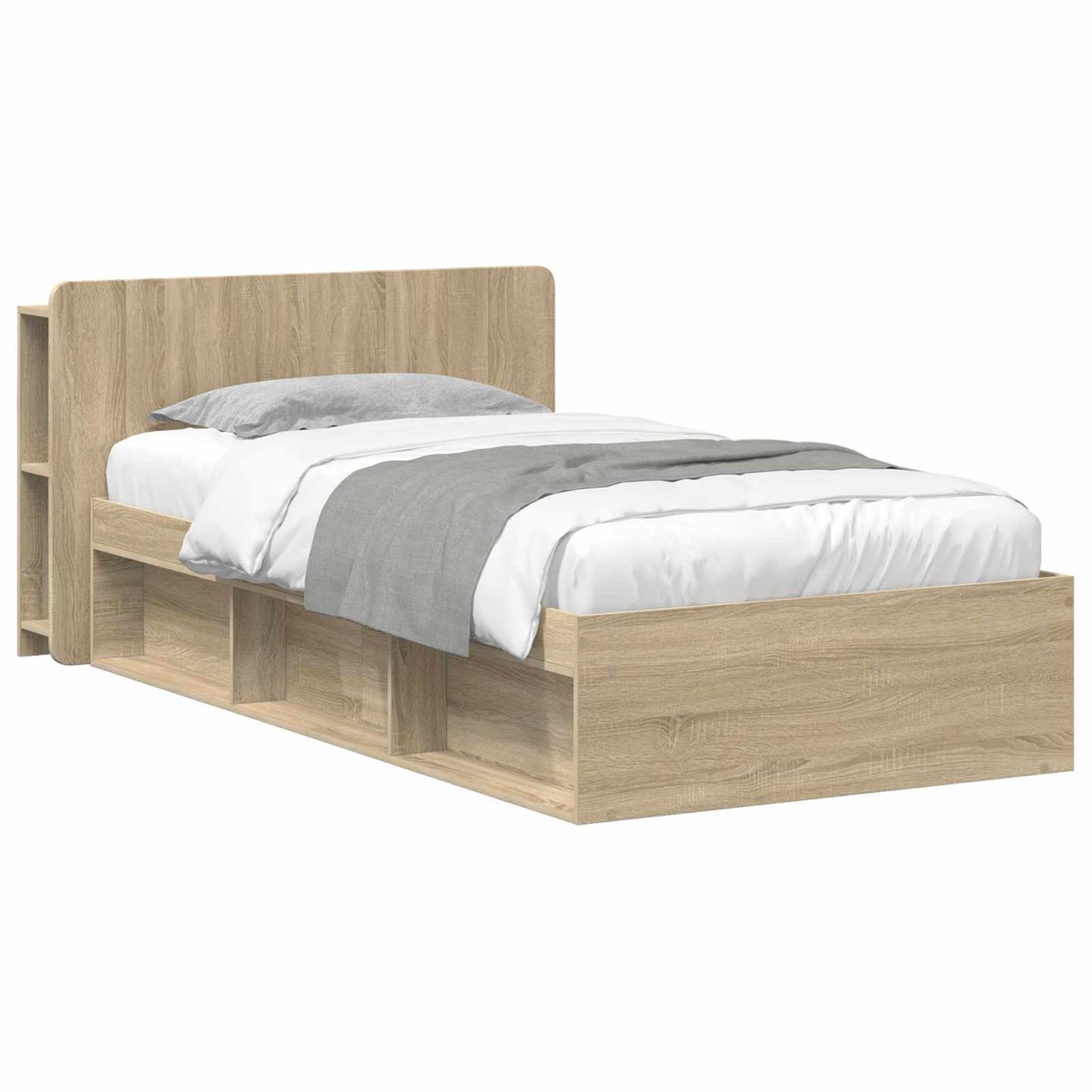 Telaio del letto con storage Rovere Sonoma 90 x 190 cm | homemem39