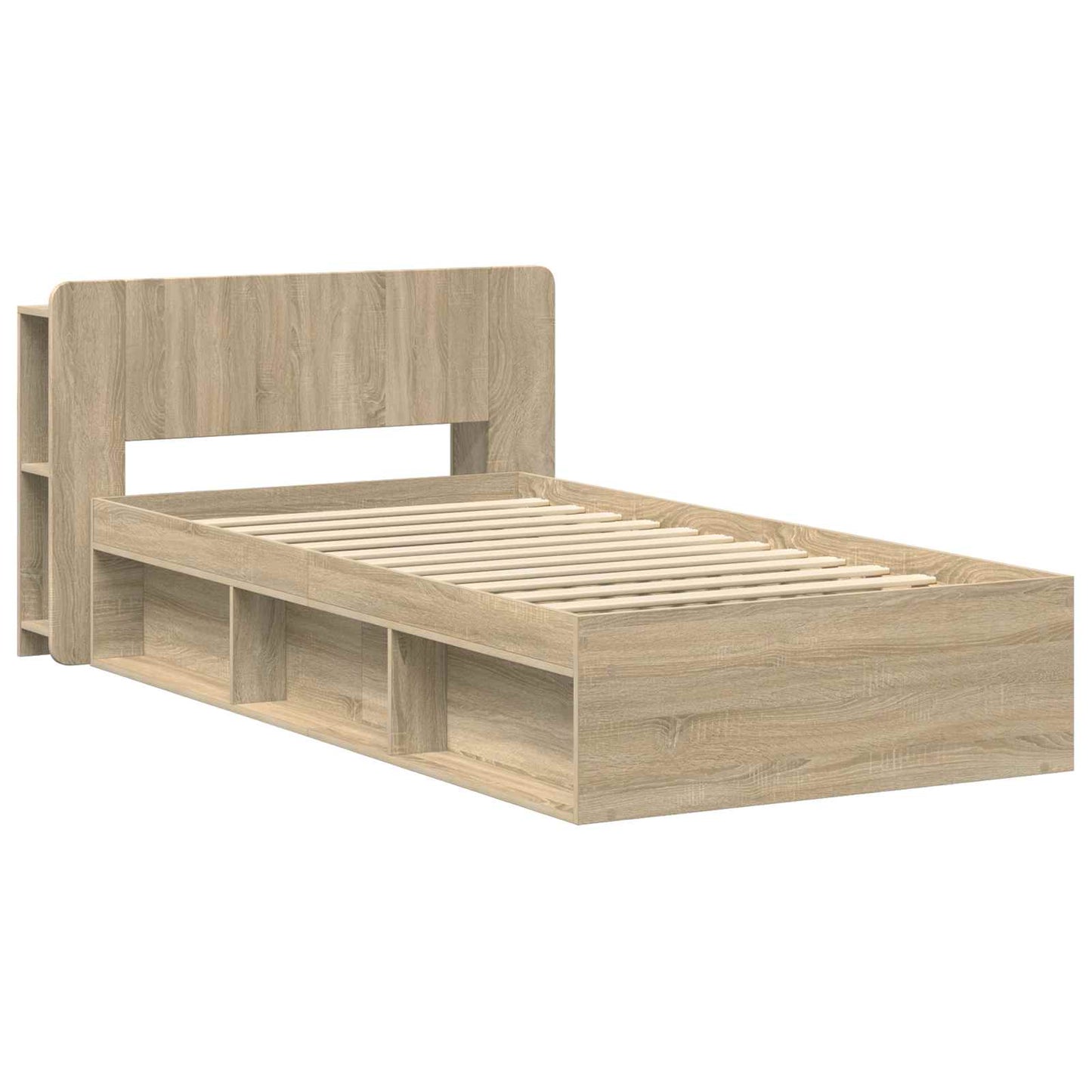 Telaio del letto con storage Rovere Sonoma 90 x 190 cm | homemem39
