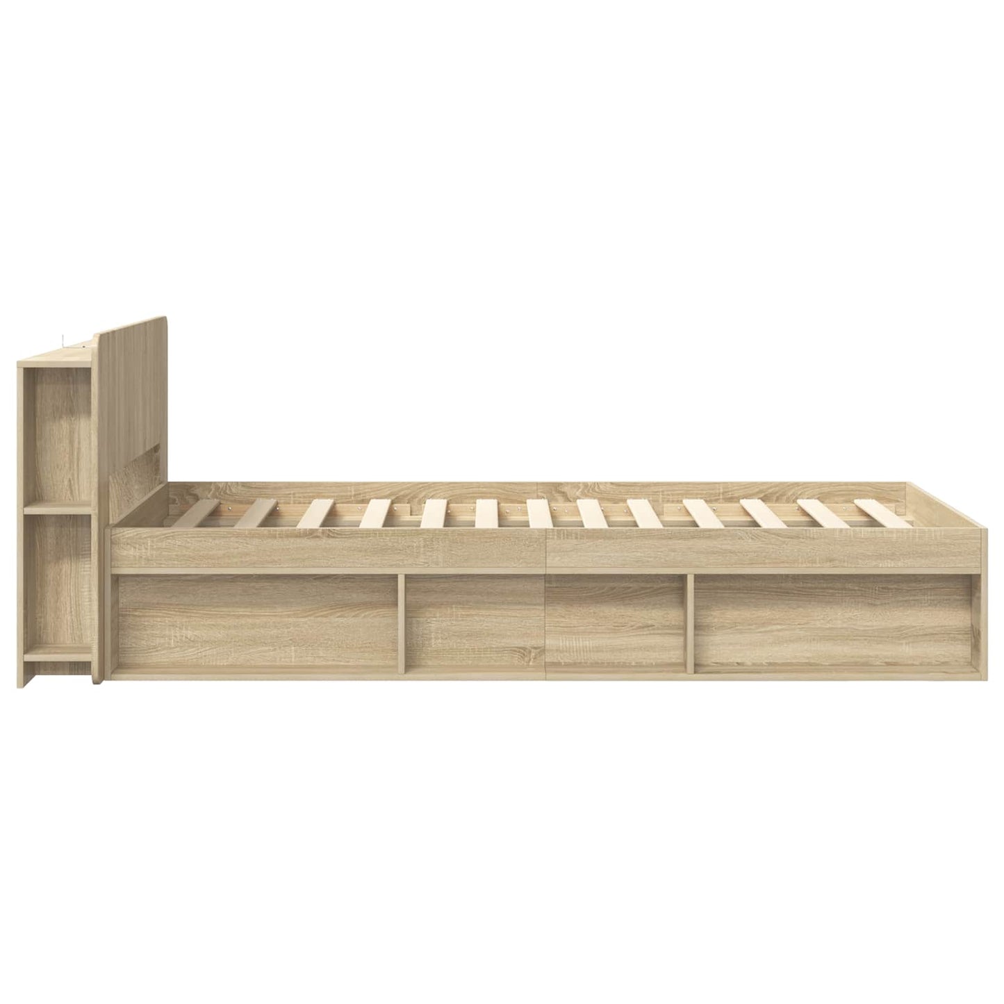 Telaio del letto con storage Rovere Sonoma 90 x 190 cm | homemem39