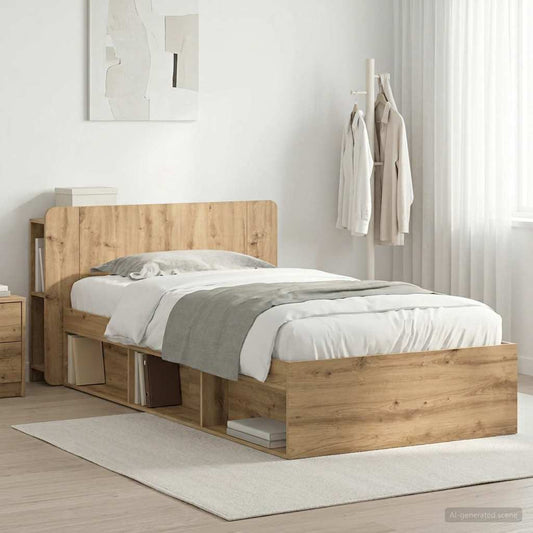 Telaio del letto con storage Rovere Artigianale 100 x 200 cm | homemem39