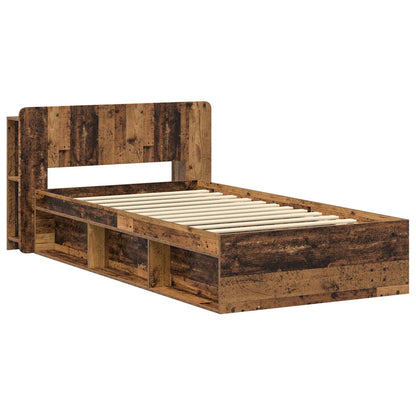 Telaio del letto con storage Legno antico 100 x 200 cm | homemem39