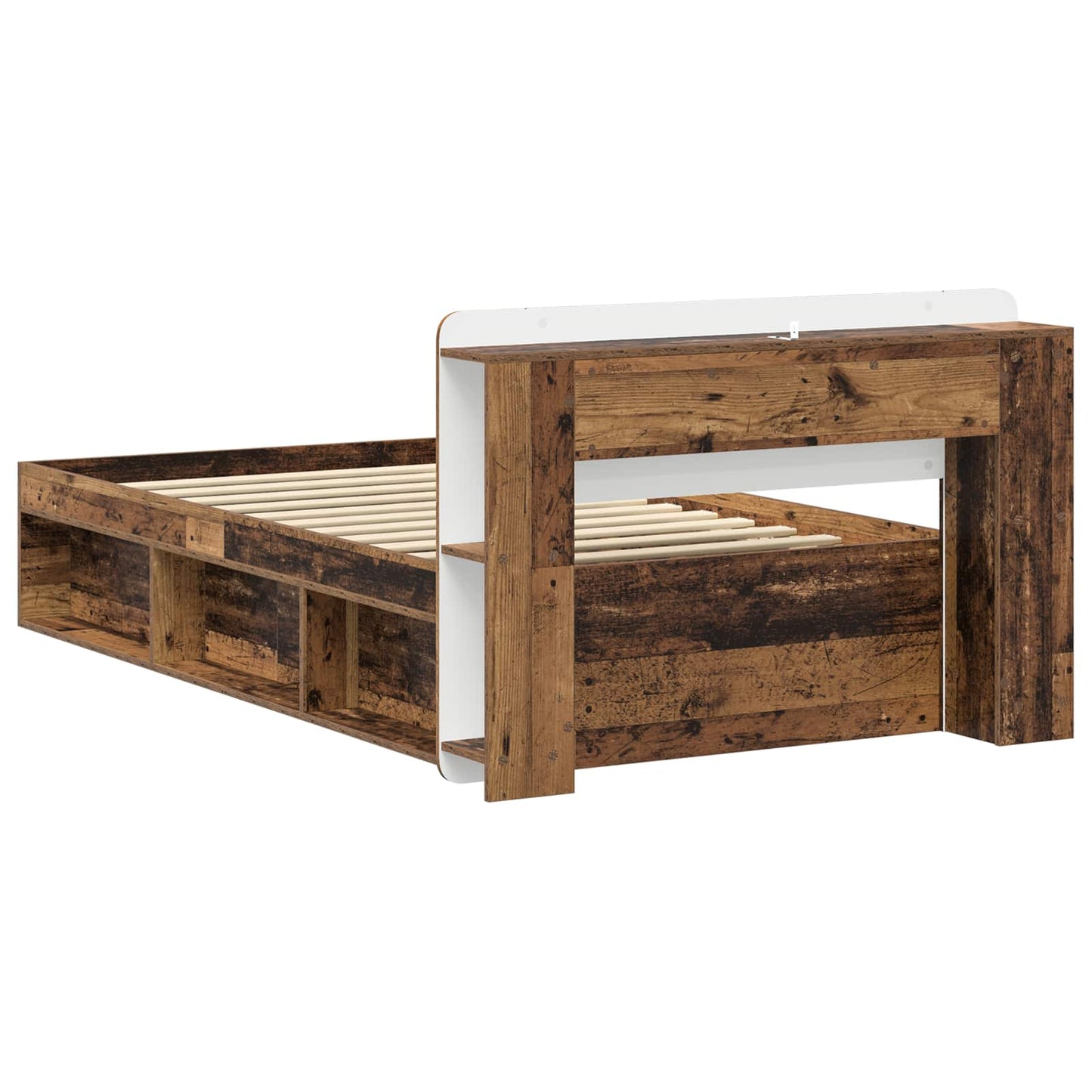 Telaio del letto con storage Legno antico 100 x 200 cm | homemem39