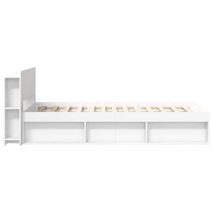 Telaio del letto con storage con testiera Bianco 100 x 200 cm | homemem39