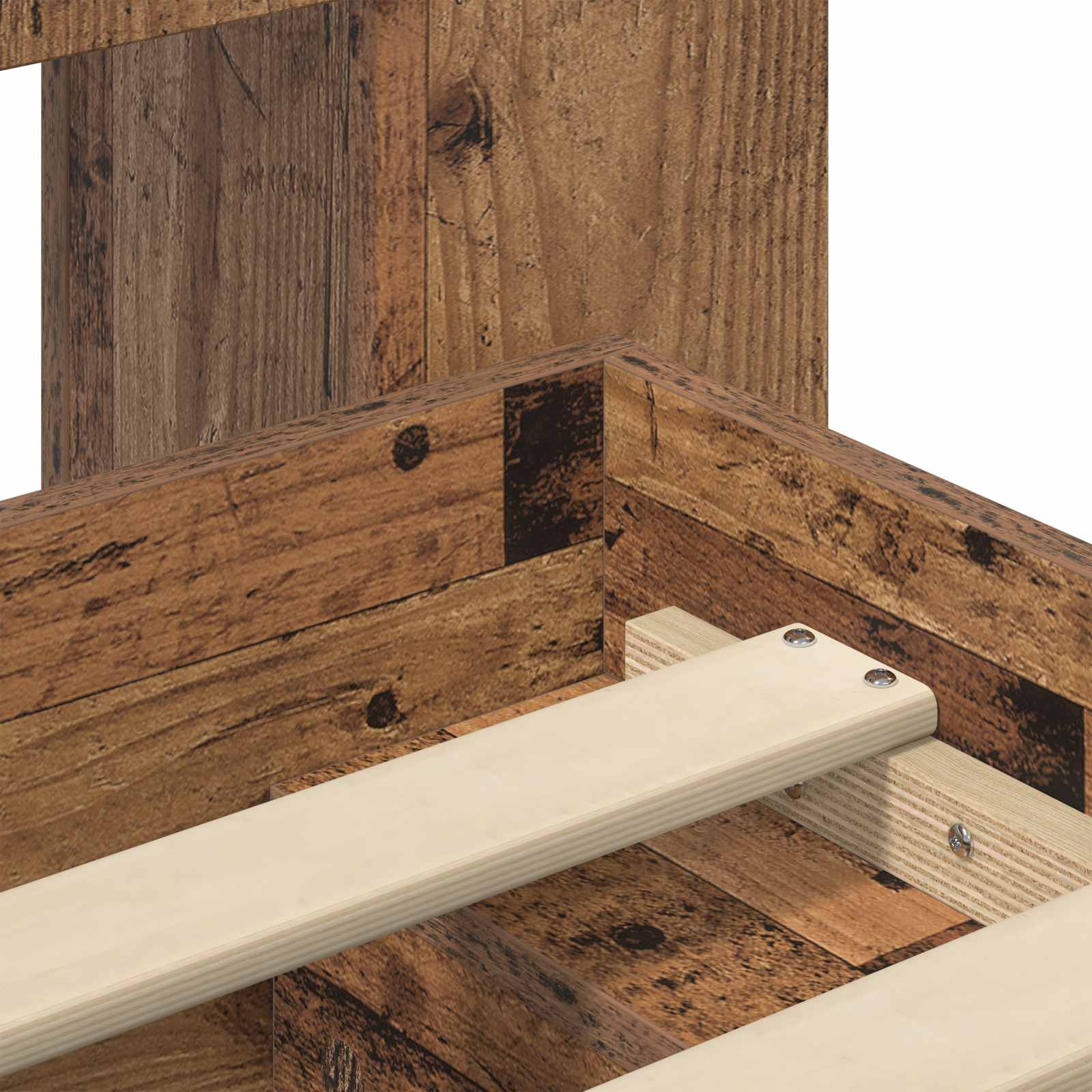 Telaio del letto con storage Legno antico 90 x 200 cm | homemem39