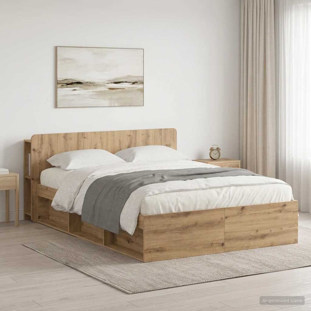 Telaio del letto con storage Rovere Artigianale 135 x 190 cm | homemem39
