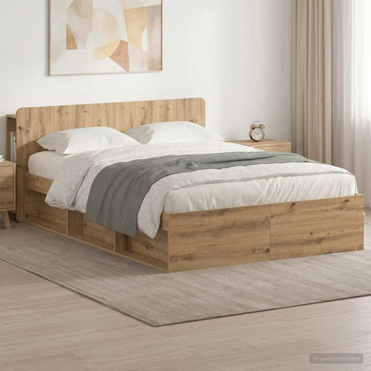 Telaio del letto con storage Rovere Artigianale 140 x 190 cm | homemem39