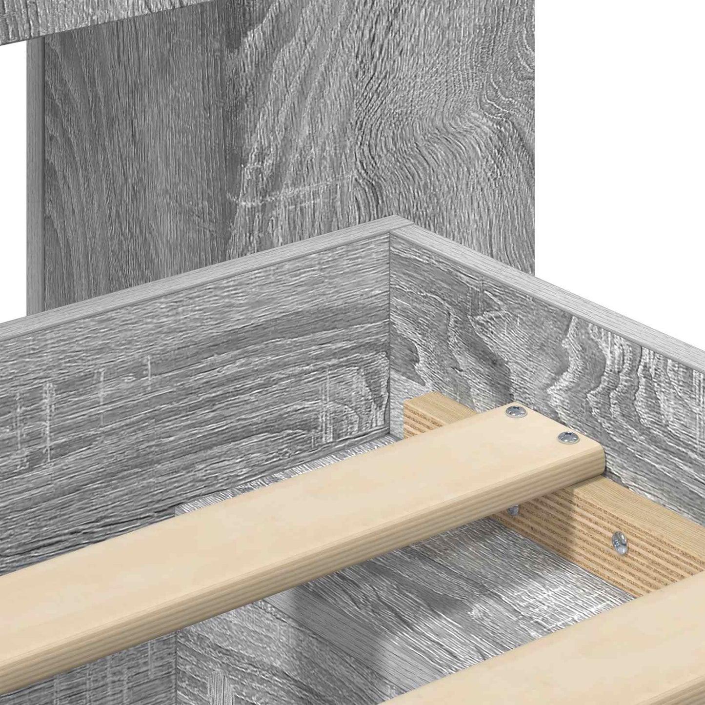 Telaio del letto con storage Sonoma grigio 140 x 190 cm | homemem39