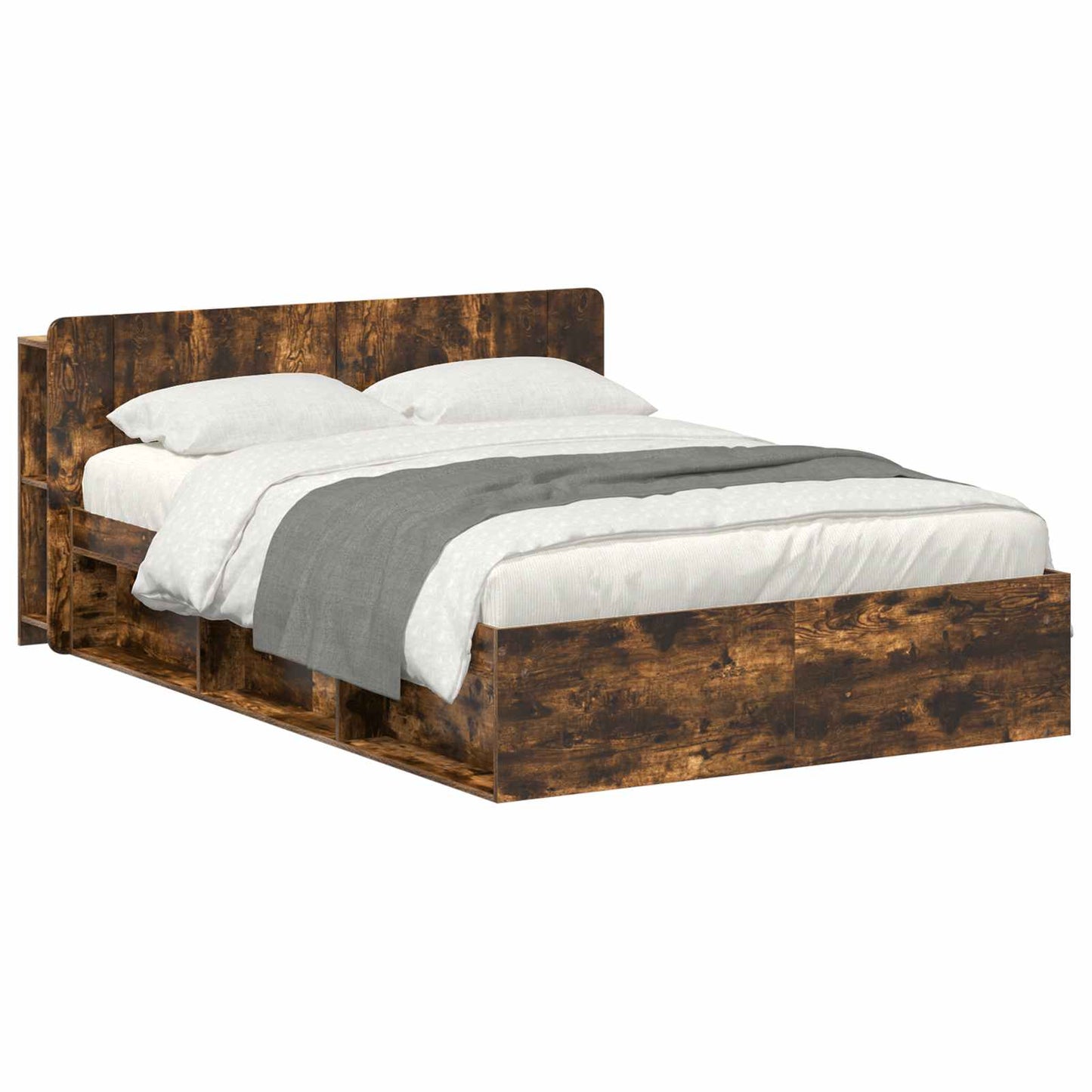Telaio del letto con storage Rovere Fumo 140 x 190 cm | homemem39