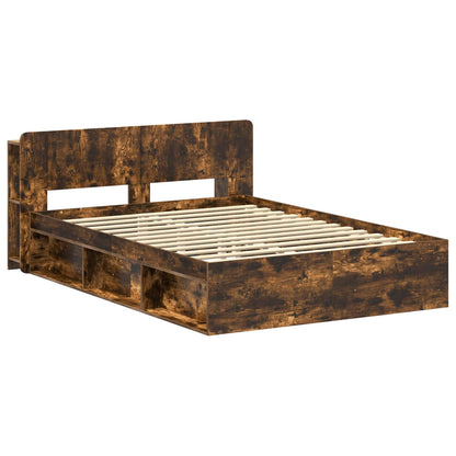 Telaio del letto con storage Rovere Fumo 140 x 190 cm | homemem39