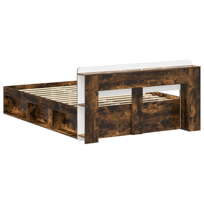 Telaio del letto con storage Rovere Fumo 140 x 190 cm | homemem39